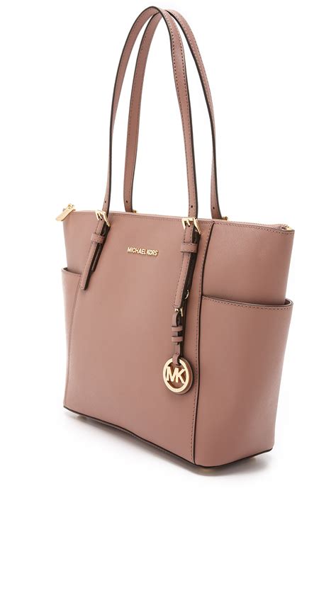 dusty rose michael kors purse|michael michael kors jet set travel top zip tote dusty rose.